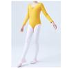 Dressnu Children's Dance Clothes Short-Sleeved Ballet Clothes Dance one-Piece Bean Green Long Sleeved+Open Crotch 130CM view 4
