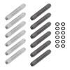 The Lord of the Tools 12PCS Dart Barrels with Dart Rubber O-Rings 14 Grams Replacement Dart Accessories 2BA Internal Thread (6 Black & 6 Silver) view 1