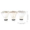 3pcs Feather Badminton Shuttlecocks, Professional Stable Durable White Shuttlecocks for Indoor Outdoor Sports view 2