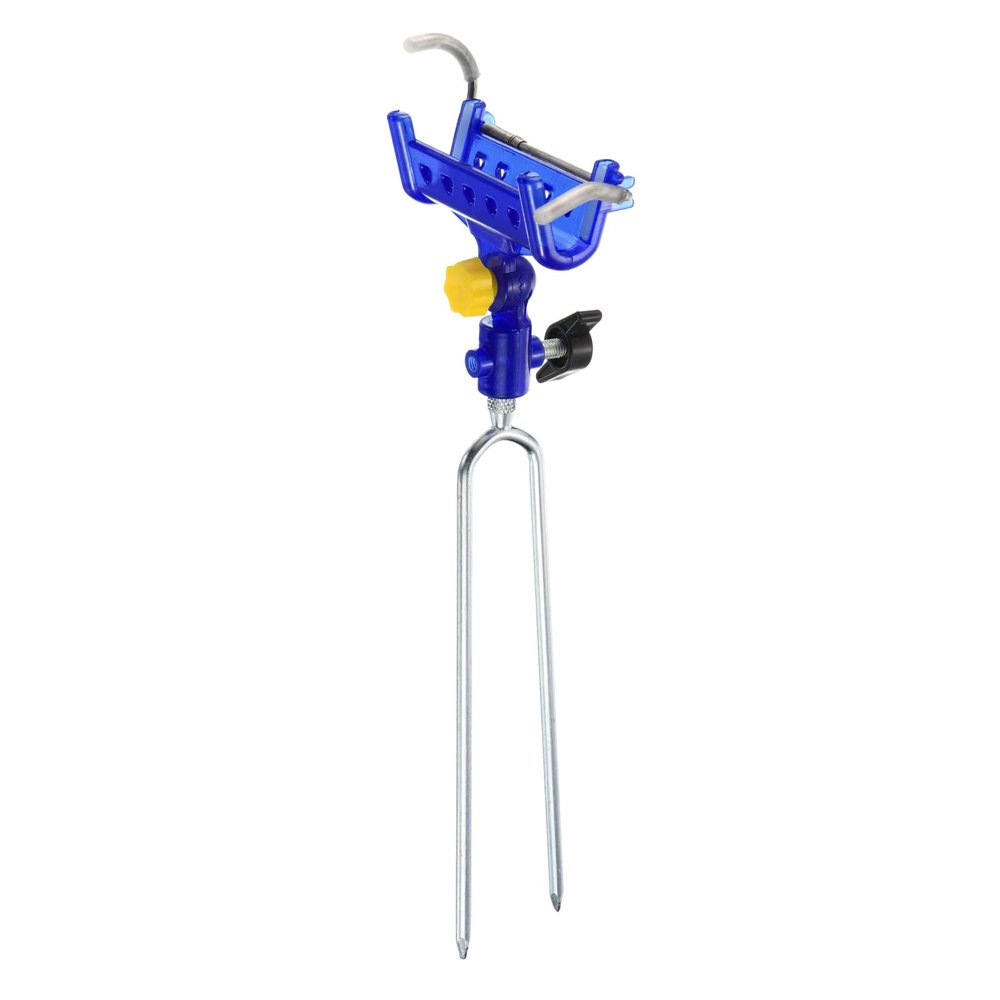 PATIKIL Bank Fishing Rod Holders, Fishing Pole Holder Ground Support Strand Rod Holders 360 Degree Adjustable for Beach, Blue