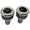 Mojiate 2Pcs Boat Plastic Thru Hull Grey Nylon Join 1 -Inch Scupper Valve,Top Cover 316 Stainless Steel Cover,and Equipped with A Water Baffle view 1