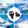 Mojiate 2Pcs Boat Plastic Thru Hull Grey Nylon Join 1 -Inch Scupper Valve,Top Cover 316 Stainless Steel Cover,and Equipped with A Water Baffle view 2