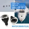 Mojiate 2Pcs Boat Plastic Thru Hull Grey Nylon Join 1 -Inch Scupper Valve,Top Cover 316 Stainless Steel Cover,and Equipped with A Water Baffle view 3