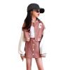 Children Kids Toddler Girls Long Sleeve Patchwork Baseball Coat Jacket Outer Patchwork Skirt Outfit Child's Ball Gown (Khaki, 7-9 Years) view 1