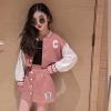 Children Kids Toddler Girls Long Sleeve Patchwork Baseball Coat Jacket Outer Patchwork Skirt Outfit Child's Ball Gown (Khaki, 7-9 Years) view 4