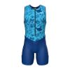 Sparx Men's Premium Triathlon Suit  Padded, Quick-Dry, Compression Fit, Lightweight Tri Suit for Swim, Bike, Run Race & Training (3XL, Blue Tattoos) view 2
