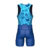 Sparx Men's Premium Triathlon Suit  Padded, Quick-Dry, Compression Fit, Lightweight Tri Suit for Swim, Bike, Run Race & Training (3XL, Blue Tattoos) view 4