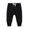 HAJAKADAS-Y Boys Girls 3-Pack Cotton Pull-On Baby Unisex Pants, Solid Color Leggings Pants(Black/Sage/Grey Melange, 6-12 Months) view 2
