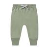 HAJAKADAS-Y Boys Girls 3-Pack Cotton Pull-On Baby Unisex Pants, Solid Color Leggings Pants(Black/Sage/Grey Melange, 6-12 Months) view 3