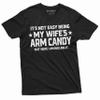 Men's Funny Husband Tee Wife's Army Candy T-Shirt Husband Shirts for Him Dad (Large Black) view 1