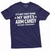 Men's Funny Husband Tee Wife's Army Candy T-Shirt Husband Shirts for Him Dad (Large Black) view 2
