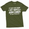 Men's Funny Husband Tee Wife's Army Candy T-Shirt Husband Shirts for Him Dad (Large Black) view 3