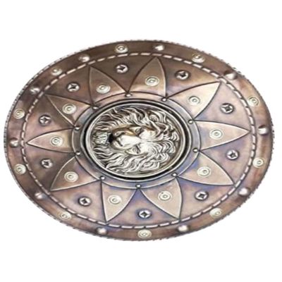 ALFA NAUTICAL Medieval 18 Gauge Steel Viking Copper Shield Armor Costume
