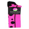 MadSportsStuff Crazy Dots Over the Calf Socks (Neon Pink/Black, Small) - Neon Pink/Black,Small view 3