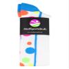 MadSportsStuff Crazy Dots Over the Calf Socks (White/Multi-Neon, Medium) view 3