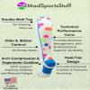 MadSportsStuff Crazy Dots Over the Calf Socks (White/Multi-Neon, Medium) view 4