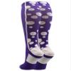 MadSportsStuff Crazy Dots Over the Calf Socks (Purple/White, Large) - Purple/White,Large view 2
