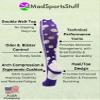 MadSportsStuff Crazy Dots Over the Calf Socks (Purple/White, Large) - Purple/White,Large view 4