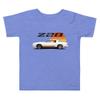 Chevy Camaro Z28 2nd gen Retro Color Custom Classic car Toddler Short Sleeve Tee Heather Columbia Blue view 1