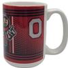 Boelter Brands Licensed NCAA Coffee Cup, 360 Degree Wrap Design, Featuring College Logo and Mascot Hero, Sublimated Mug, White 15oz (Ohio State Buckeyes) view 3