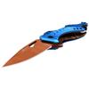Blue Steel Personalized Laser Engrave Pocket Knife, Fathers Day, Groomsmen Gift, Graduation Gifts, Gifts for Men Free Engraving 4.5" CLOSED (MT-A705OBL) view 2