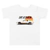Chevy Camaro Z28 2nd gen Retro Color Custom Classic car Toddler Short Sleeve Tee White view 1