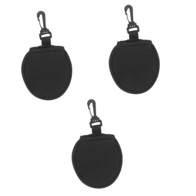 BESPORTBLE 3pcs Golf Ball Pocket Cleaning Bag Practical Portable Washer Pouch Golf Balls Protector Easy Wash