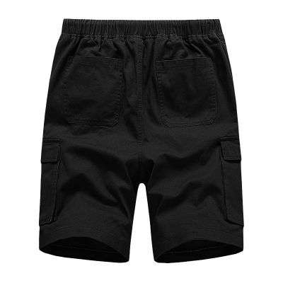 Ymosrh Hiking Shorts Men, Mens Tactical for Men Stretch Waist Shorts Outdoor Large Size Multi-Pocket Loose Casual Fashion Overalls Shorts with Pockets Shorts Cargo Long Casual Stretch (7XL, Black)