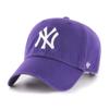 47 New York Yankees Mens Womens Clean Up Adjustable Strapback Purple Hat with White Logo view 1