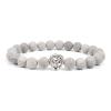Bracelet Tiger Eye Black Onyx Matt Agates Stone Beads Bracelets On Hand Fashion Accessories Bangles Jewelry Gift,Grey Line Stone,19cm-7.5inch view 1