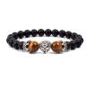 Bracelet Tiger Eye Black Onyx Matt Agates Stone Beads Bracelets On Hand Fashion Accessories Bangles Jewelry Gift,Yellow Tiger Eye,23cm-9.1inch view 1