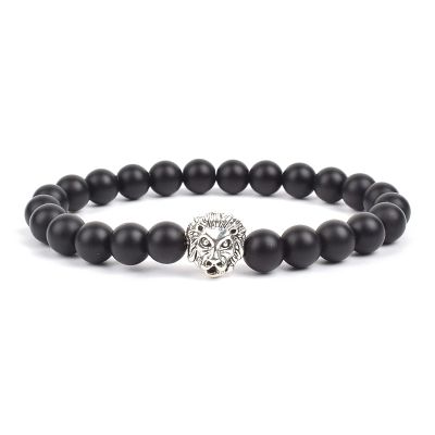 Bracelet Tiger Eye Black Onyx Matt Agates Stone Beads Bracelets On Hand Fashion Accessories Bangles Jewelry Gift,Matt Agate,17cm-6.7inch