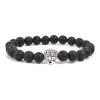 Bracelet Tiger Eye Black Onyx Matt Agates Stone Beads Bracelets On Hand Fashion Accessories Bangles Jewelry Gift,Lava,23cm-9.1inch view 1