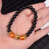 Bracelet Tiger Eye Black Onyx Matt Agates Stone Beads Bracelets On Hand Fashion Accessories Bangles Jewelry Gift,Lava,23cm-9.1inch view 4