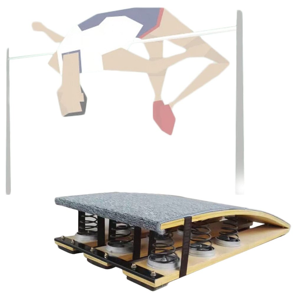 LXLZYXSF Vault High Jump Springboard Curved Ramp Design, Heavy Duty Elastic Board for Gymnastics Beam Bar, Backflip Training Sport Equipment, Adults Youths
