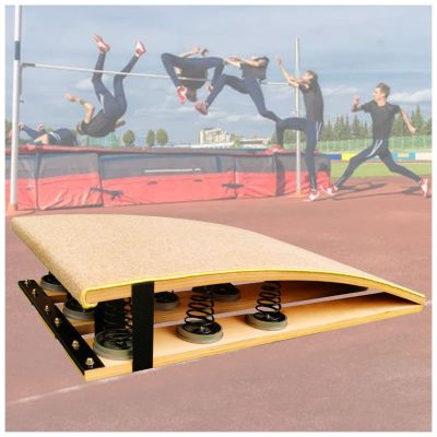 LXLZYXSF High Jump Students Springboard Heavy Duty Elastic Board, Gymnastics Supplies Jumping Aid Equipment for Backflip, 9 Springs