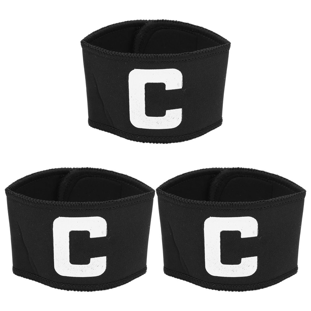 BESPORTBLE 3pcs Captain Armband Arm Sleeves Football Elastic Bracelets Adjustable Bracelets Soccer Accessories C Mark Captain Band Captain Sleeve Soccer Elastic Leader Armband Sports Supplies