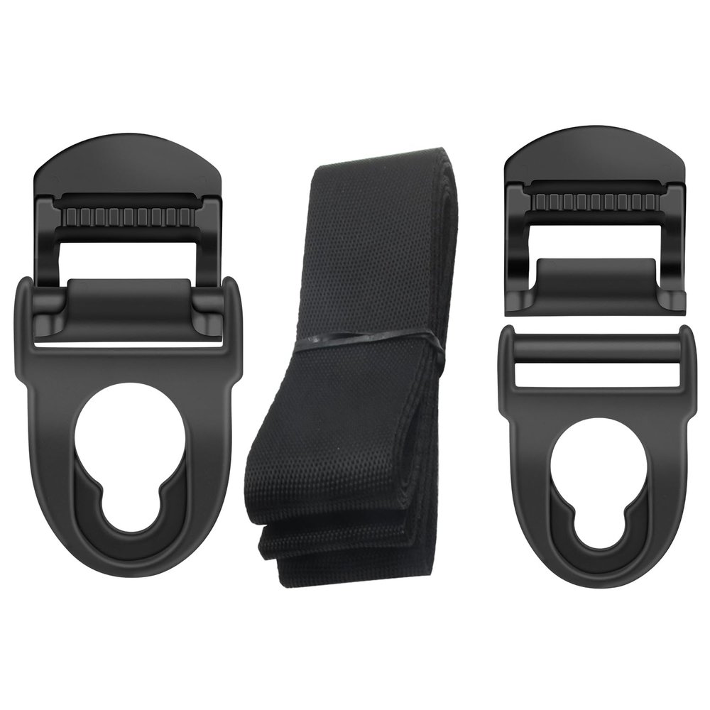 kzfuli Kayak Seat Repair Kit - Seat Clips, Hooks, and Nylon Webbing. Suitable for Lifetime Emotion Pack (2 Sets in Black)