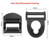 kzfuli Kayak Seat Repair Kit - Seat Clips, Hooks, and Nylon Webbing. Suitable for Lifetime Emotion Pack (2 Sets in Black) view 2