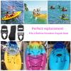 kzfuli Kayak Seat Repair Kit - Seat Clips, Hooks, and Nylon Webbing. Suitable for Lifetime Emotion Pack (2 Sets in Black) view 4