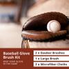 Rhino Wax - Baseball Glove Brush and Applicator Kit (5 Pack) - 1 Horsehair Scrubber for Basic Dirt Removal - 2 Dauber Brushes for Oil and Conditioner Application - 2 Microfiber Cloths for Wiping Down view 3