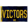 College Flags & Banners Co. Michigan Team University Wolverines Hail to the Victors Printed Header 3x5 Foot Banner Flag view 1