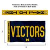 College Flags & Banners Co. Michigan Team University Wolverines Hail to the Victors Printed Header 3x5 Foot Banner Flag view 2