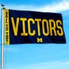 College Flags & Banners Co. Michigan Team University Wolverines Hail to the Victors Printed Header 3x5 Foot Banner Flag view 3
