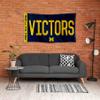 College Flags & Banners Co. Michigan Team University Wolverines Hail to the Victors Printed Header 3x5 Foot Banner Flag view 4