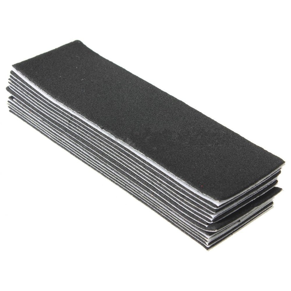 MOUDOAUER 12 Wooden Fingerboard Deck Uncut Sandpaper Grip Tape Anti-Slip Stickers 110X35mm/4.33"*1.38" Skateboard Foam Accessory
