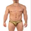 Gary Majdell Sport Mens Gold Snake Skin Counter Pouch Bikini Swimsuit Size X-Large view 1