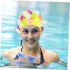 BESPORTBLE Flower Swim Caps: 2Pcs Nylon Swimming Hats Bathing Caps for Women Swimming for Short Long Hair view 4