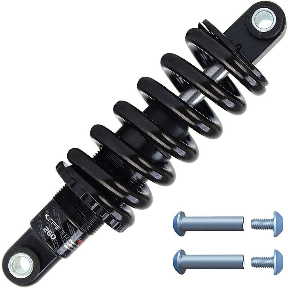 ZECHAO Mountain Bike Spring Shock Absorber,XC Soft Tail Bike Shock Absorber 125mm/150mm/ 165mm/ 190mm with Bushing Screw Rear Shocks (Size : 125mm-1000 Lbs)