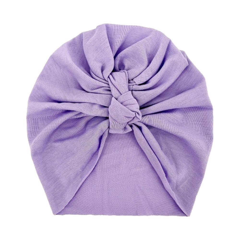 Bowknot Hat Girls Baby Knotted Infant Turban Elastics Toddler Solid Knitted Cap Boys Baby Care Swim Hats (B, One Size)